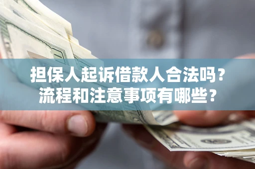 武汉担保人起诉借款人合法吗？流程和注意事项有哪些？