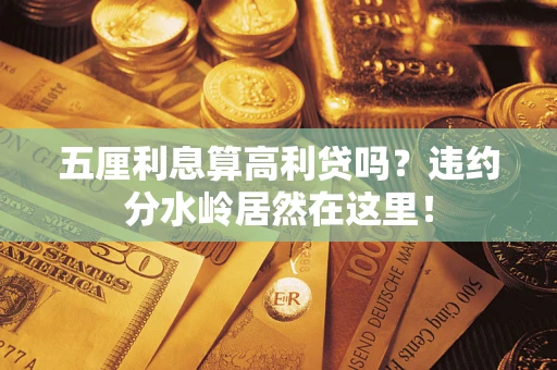 武汉五厘利息算高利贷吗？违约分水岭居然在这里！
