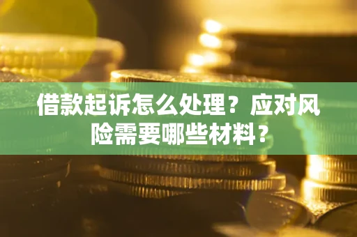 武汉借款起诉怎么处理？应对风险需要哪些材料？