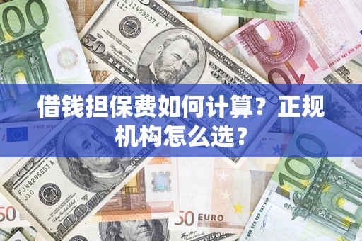 武汉借钱担保费如何计算？正规机构怎么选？