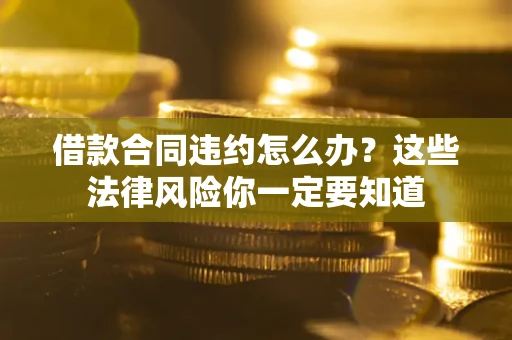 武汉借款合同违约怎么办？这些法律风险你一定要知道