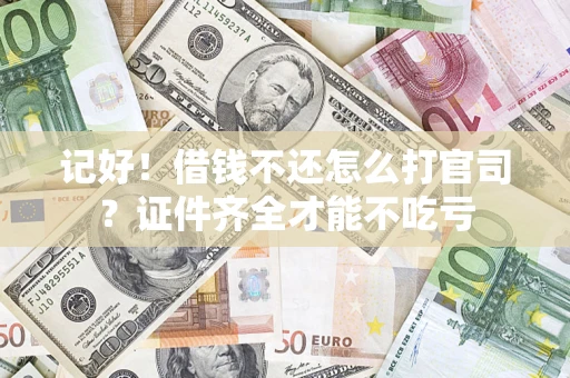 武汉记好！借钱不还怎么打官司？证件齐全才能不吃亏