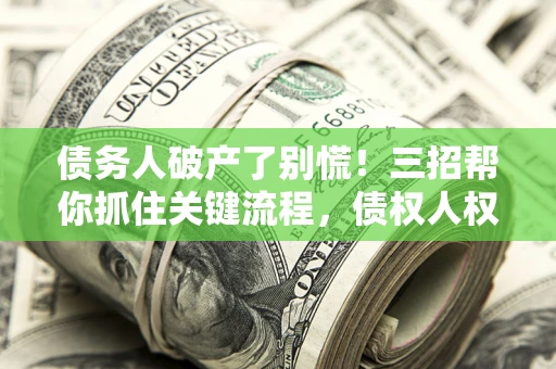 武汉债务人破产了别慌！三招帮你抓住关键流程，债权人权益不再缩水