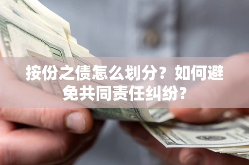 武汉按份之债怎么划分？如何避免共同责任纠纷？