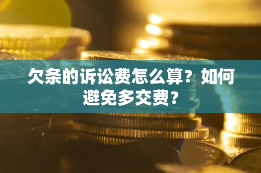 武汉欠条的诉讼费怎么算？如何避免多交费？