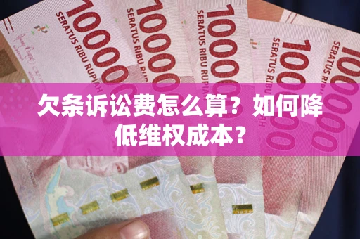 武汉欠条诉讼费怎么算？如何降低维权成本？