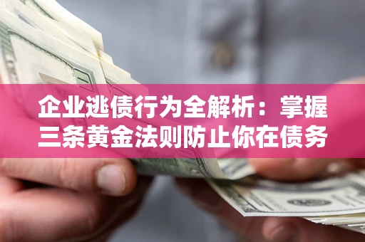 武汉企业逃债行为全解析：掌握三条黄金法则防止你在债务乱局中“踩雷”
